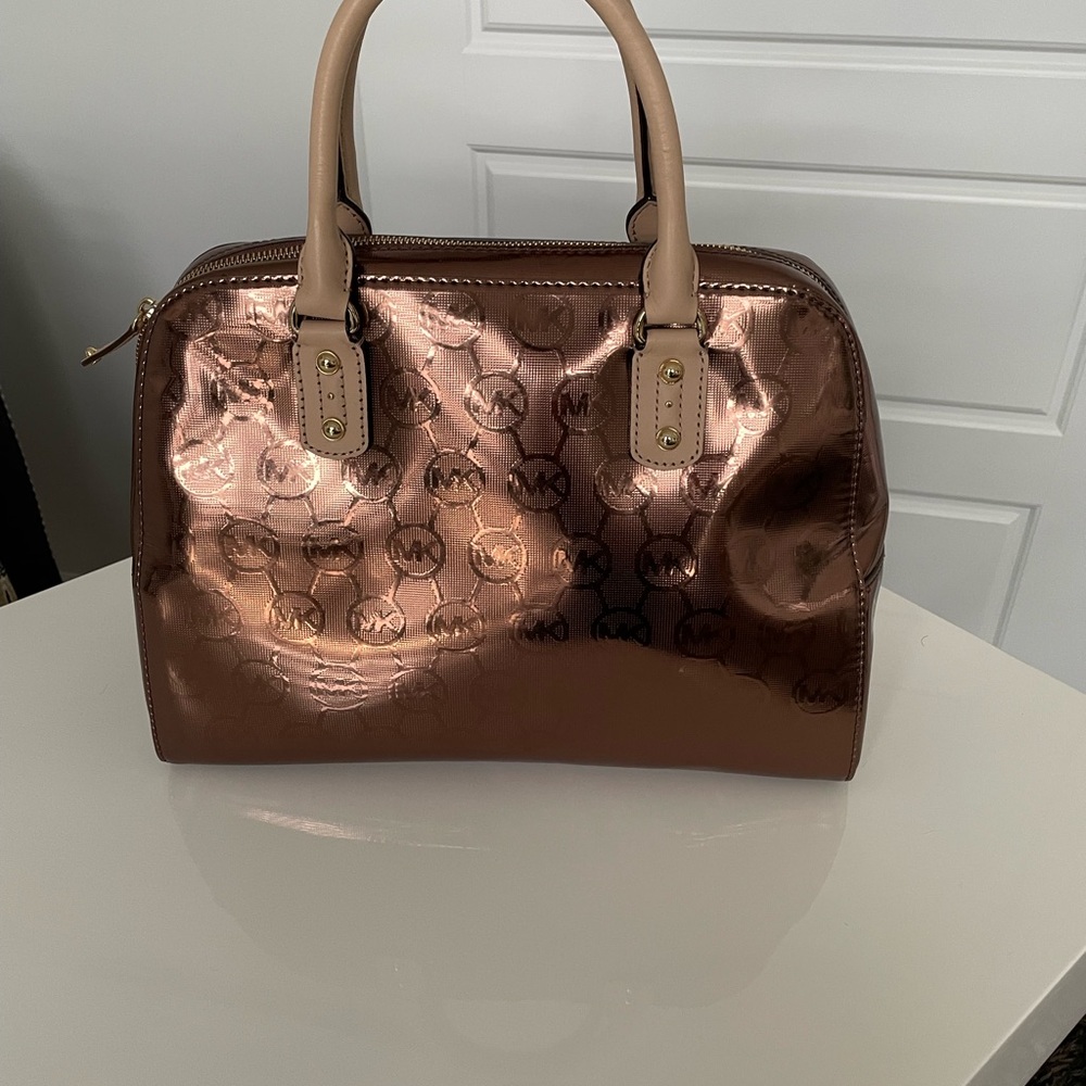 Michael Kors Shiny Copper Satchel